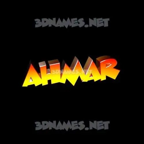 ahmar in Black Background style - 3D name wallpaper