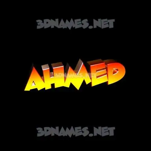 ahmed in Black Background style - 3D name wallpaper
