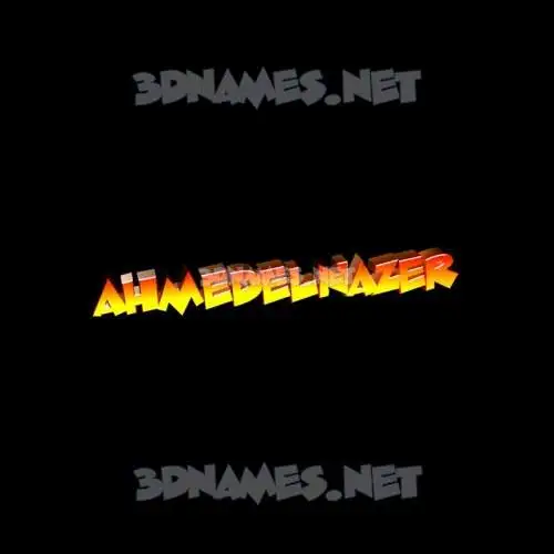 ahmedelnazer in Black Background style - 3D name wallpaper