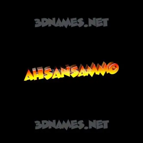 ahsansammo in Black Background style - 3D name wallpaper