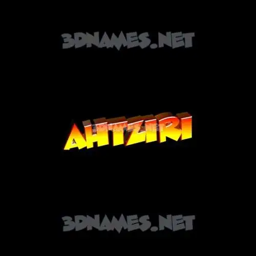 ahtziri in Black Background style - 3D name wallpaper