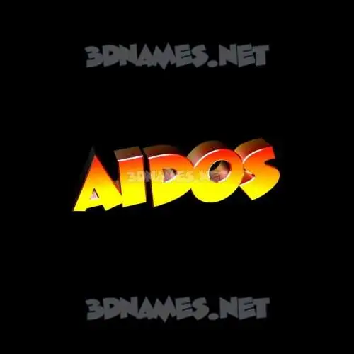 aidos in Black Background style - 3D name wallpaper