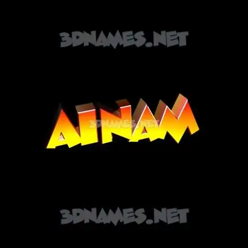 ainam in Black Background style - 3D name wallpaper