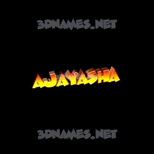 ajayasha in Black Background style - 3D name wallpaper