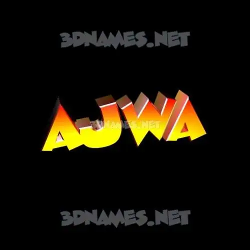 ajwa in Black Background style - 3D name wallpaper