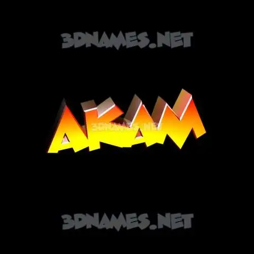 akam in Black Background style - 3D name wallpaper