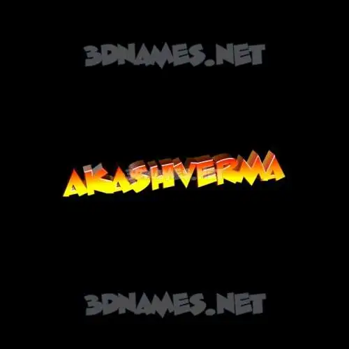 akashverma in Black Background style - 3D name wallpaper