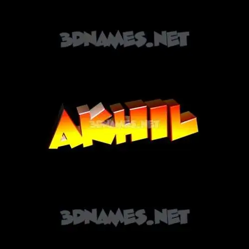 akhil in Black Background style - 3D name wallpaper