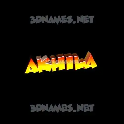 akhila in Black Background style - 3D name wallpaper