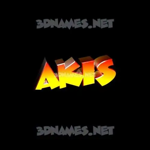 akis in Black Background style - 3D name wallpaper
