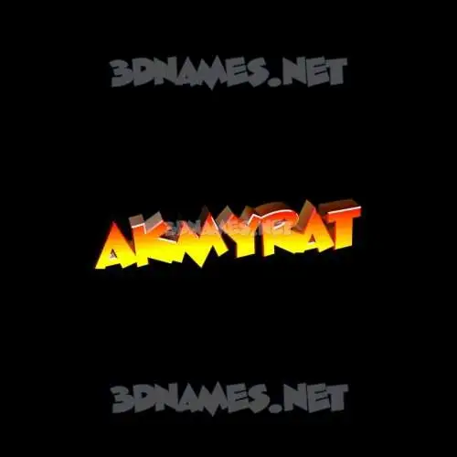 akmyrat in Black Background style - 3D name wallpaper