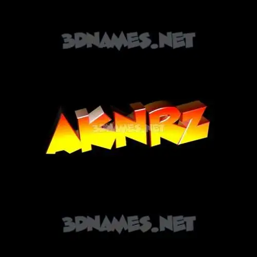 aknrz in Black Background style - 3D name wallpaper