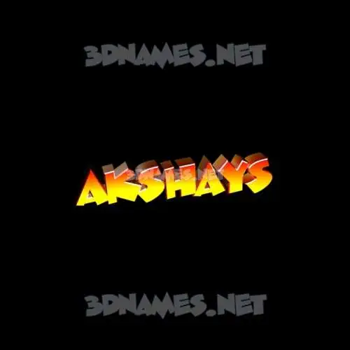 akshays in Black Background style - 3D name wallpaper