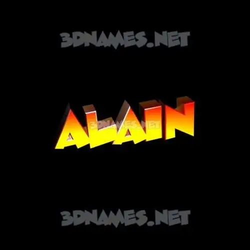alain in Black Background style - 3D name wallpaper