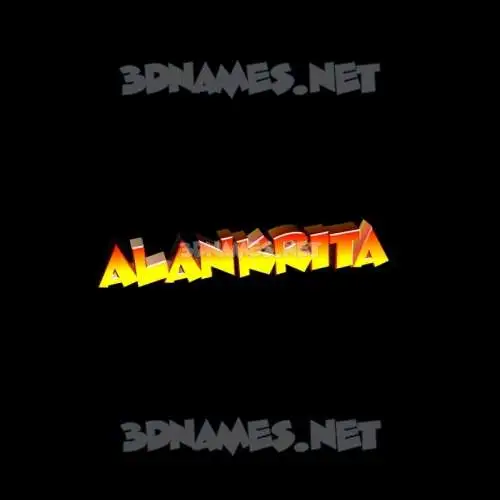 alankrita in Black Background style - 3D name wallpaper