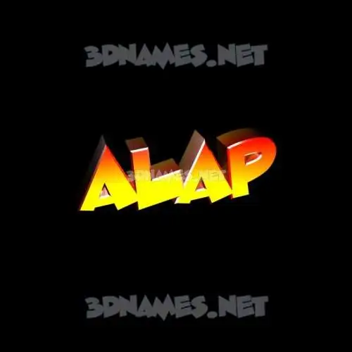 alap in Black Background style - 3D name wallpaper