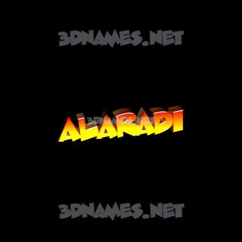 alaradi in Black Background style - 3D name wallpaper