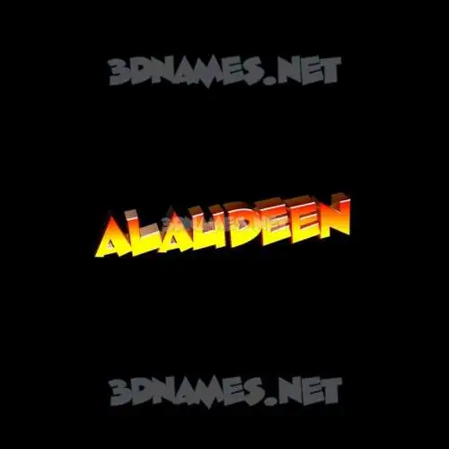 alaudeen in Black Background style - 3D name wallpaper