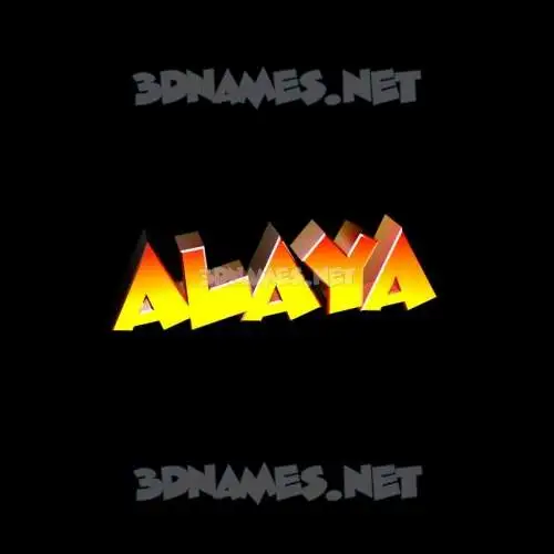 alaya in Black Background style - 3D name wallpaper