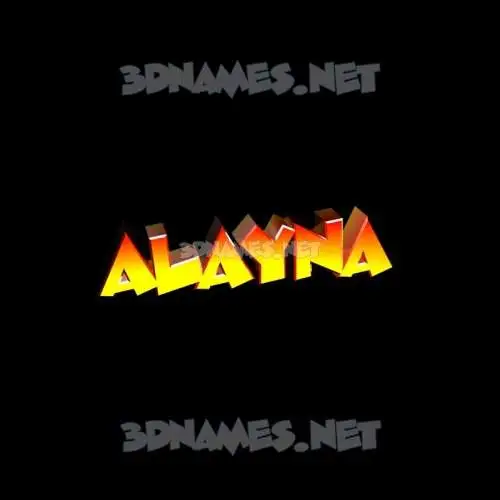 alayna in Black Background style - 3D name wallpaper