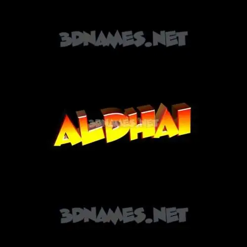 aldhai in Black Background style - 3D name wallpaper