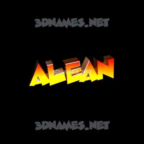 alean in Black Background style - 3D name wallpaper alean in Black Background style - 3D name wallpaper