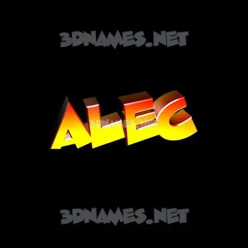alec in Black Background style - 3D name wallpaper