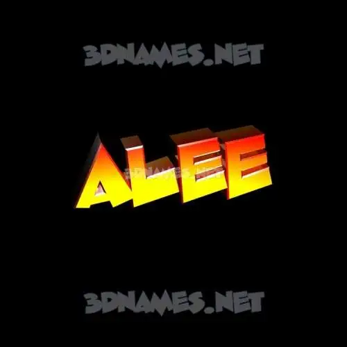 alee in Black Background style - 3D name wallpaper