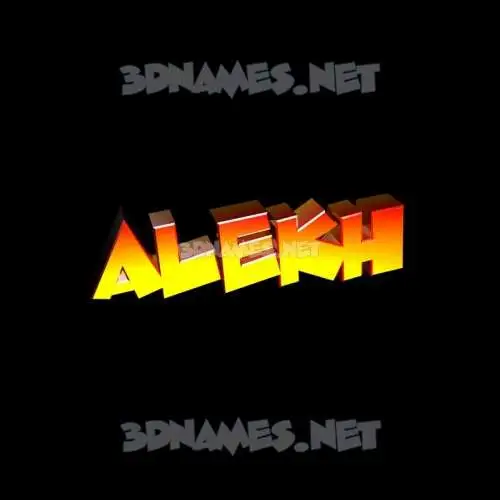 alekh in Black Background style - 3D name wallpaper