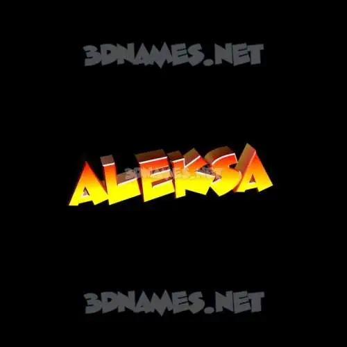 aleksa in Black Background style - 3D name wallpaper
