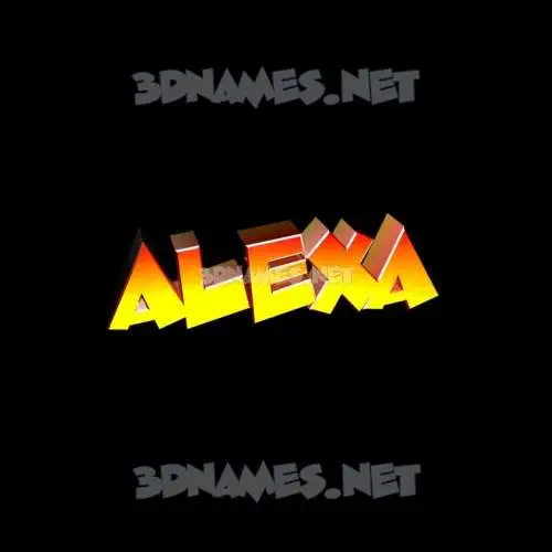 alexa in Black Background style - 3D name wallpaper