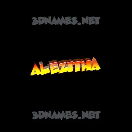alezitha in Black Background style - 3D name wallpaper