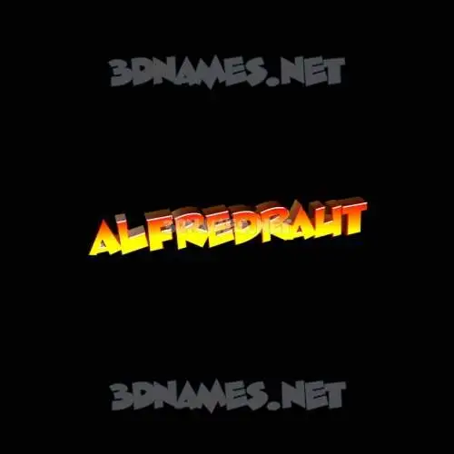 alfredraut in Black Background style - 3D name wallpaper