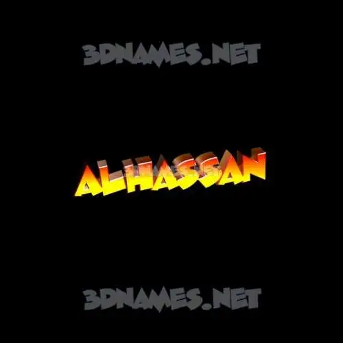 alhassan in Black Background style - 3D name wallpaper