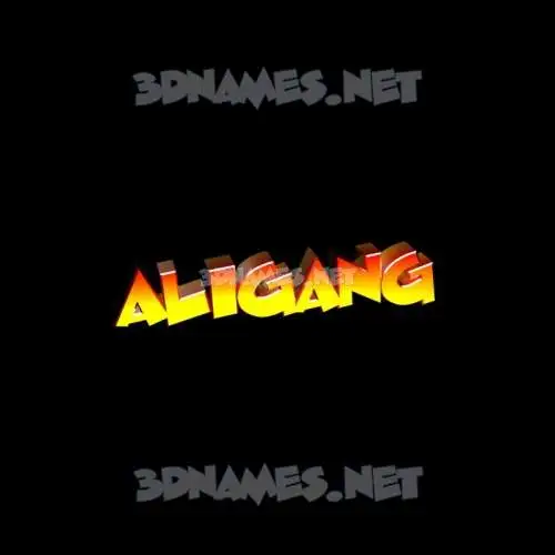 aligang in Black Background style - 3D name wallpaper