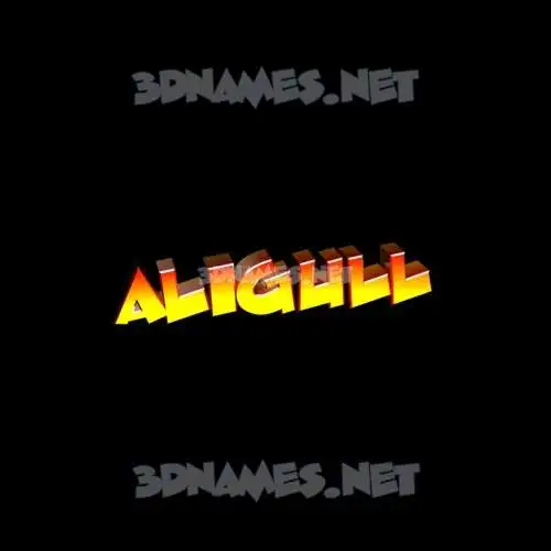 aligull in Black Background style - 3D name wallpaper