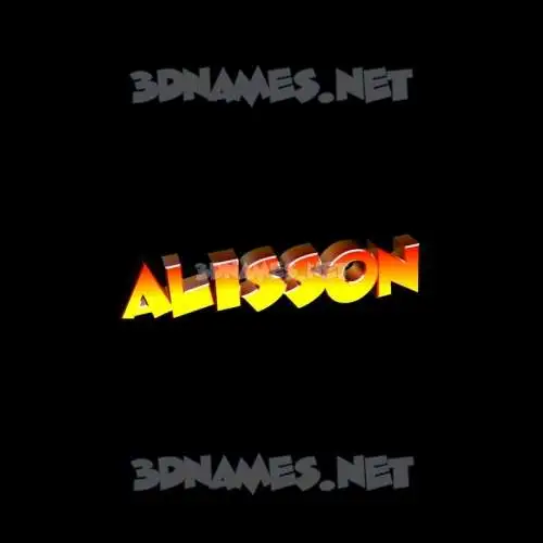 alisson in Black Background style - 3D name wallpaper