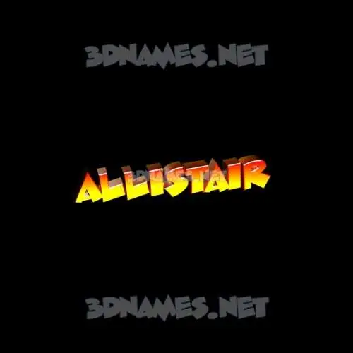 allistair in Black Background style - 3D name wallpaper