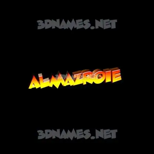 almazroie in Black Background style - 3D name wallpaper