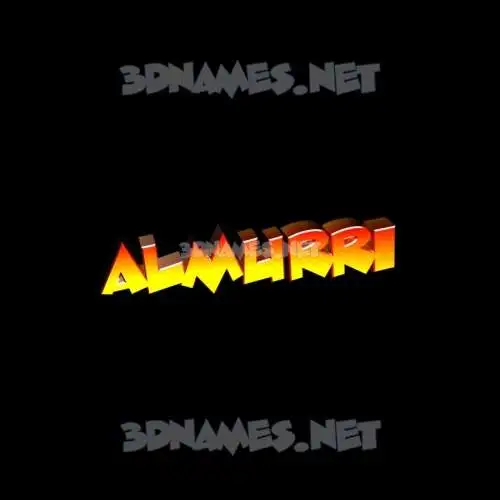 almurri in Black Background style - 3D name wallpaper
