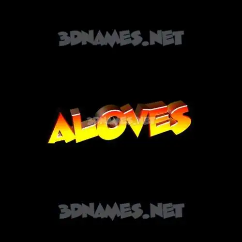 aloves in Black Background style - 3D name wallpaper
