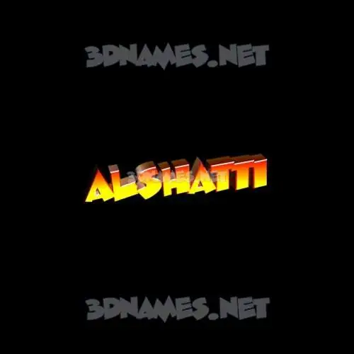 alshatti in Black Background style - 3D name wallpaper