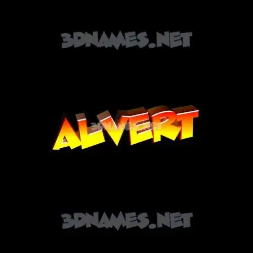 alvert in Black Background style - 3D name wallpaper