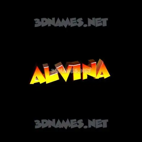 alvina in Black Background style - 3D name wallpaper