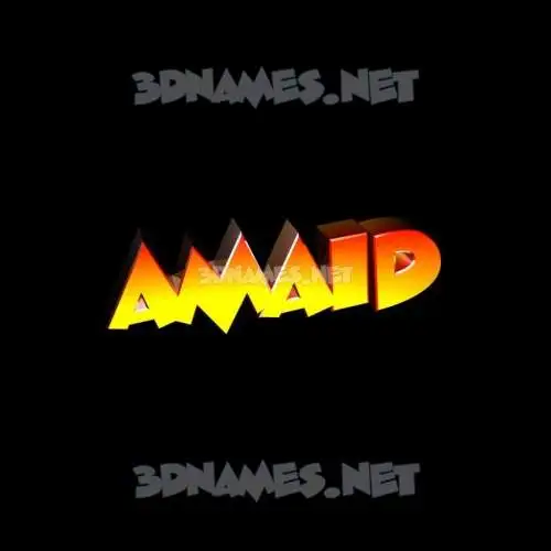 amaid in Black Background style - 3D name wallpaper