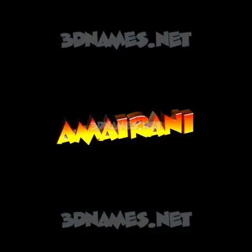 amairani in Black Background style - 3D name wallpaper