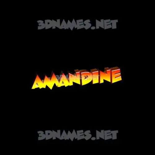 amandine in Black Background style - 3D name wallpaper