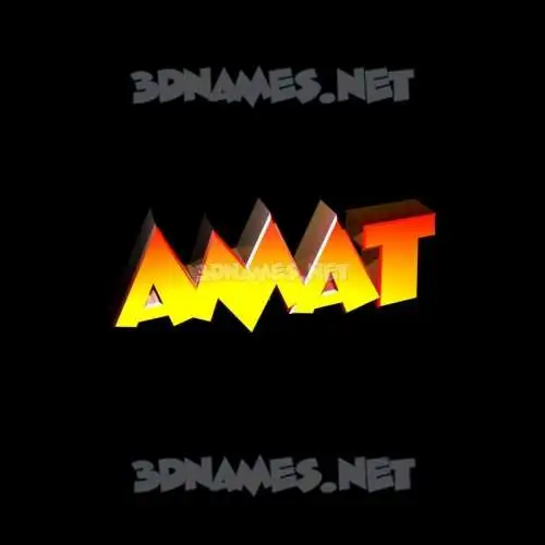 amat in Black Background style - 3D name wallpaper
