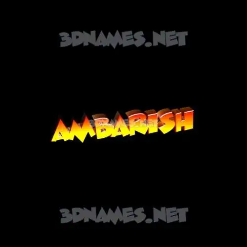ambarish in Black Background style - 3D name wallpaper