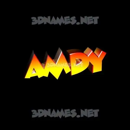 amdy in Black Background style - 3D name wallpaper